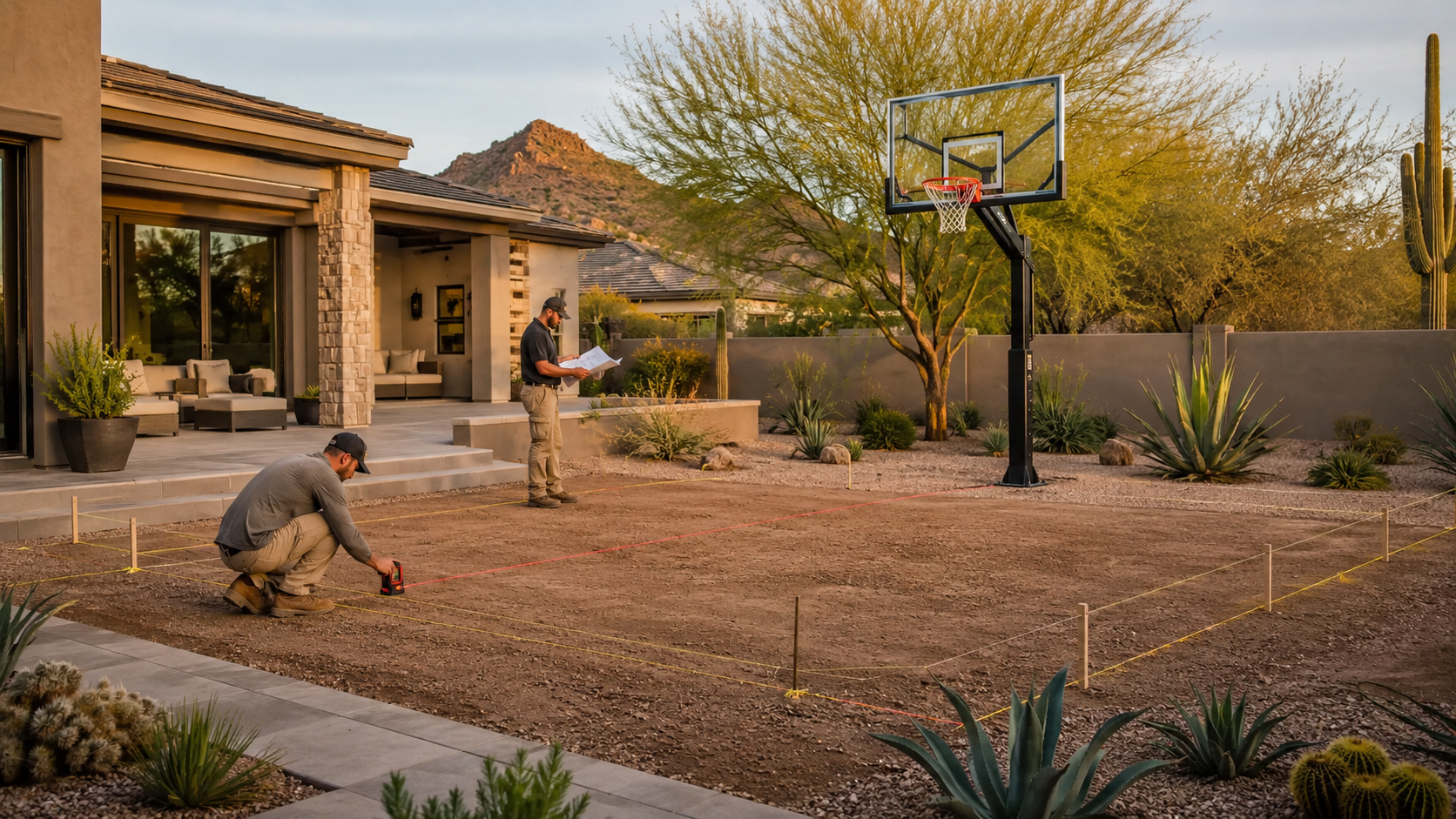 Basketball Court Construction in Arizona: Backyard Court Planning Guide