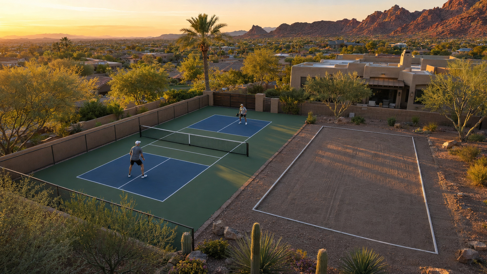 Quality pickleball court construction project in Gilbert, Arizona