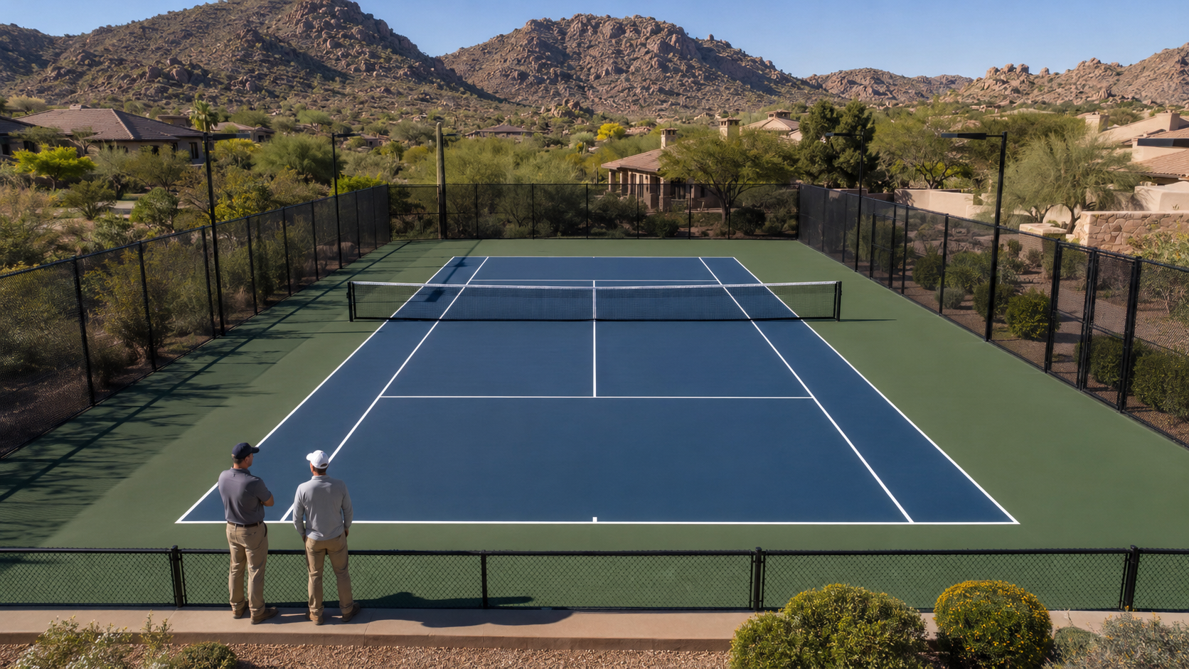 Dedicated outdoor basketball court built in Arizona