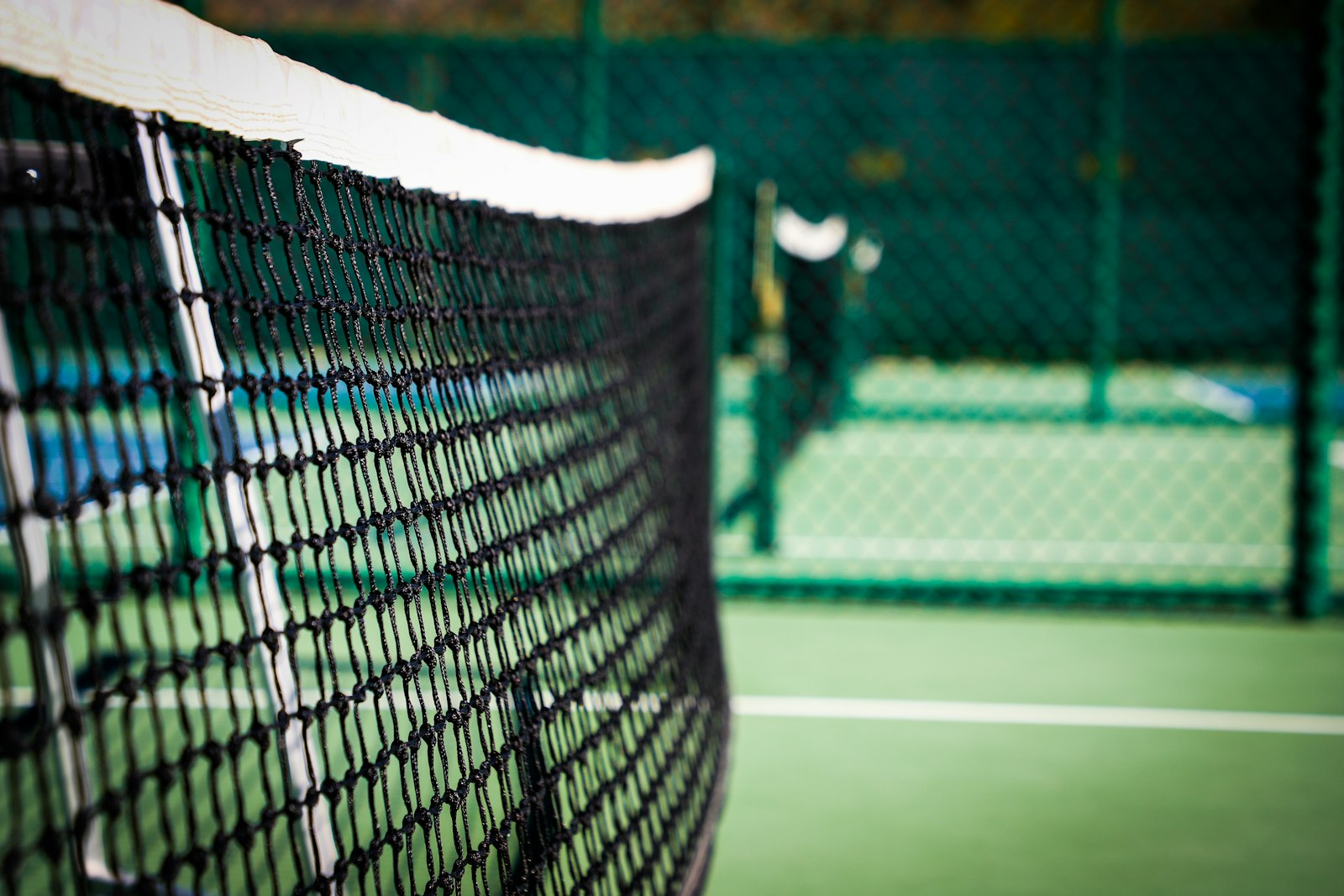 Pickleball court construction site showing court layout and surfacing