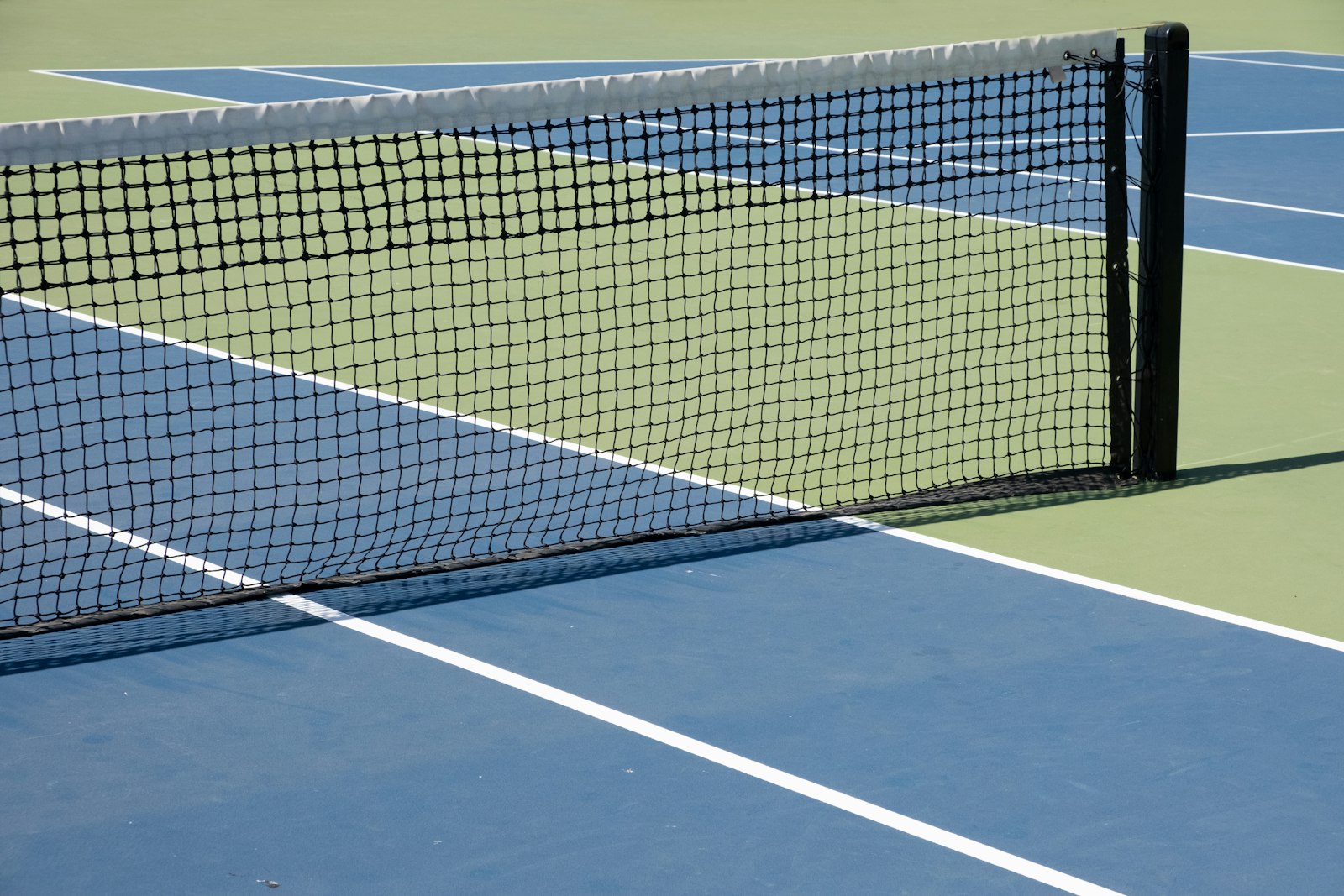Sports court fencing and net installation for a pickleball court